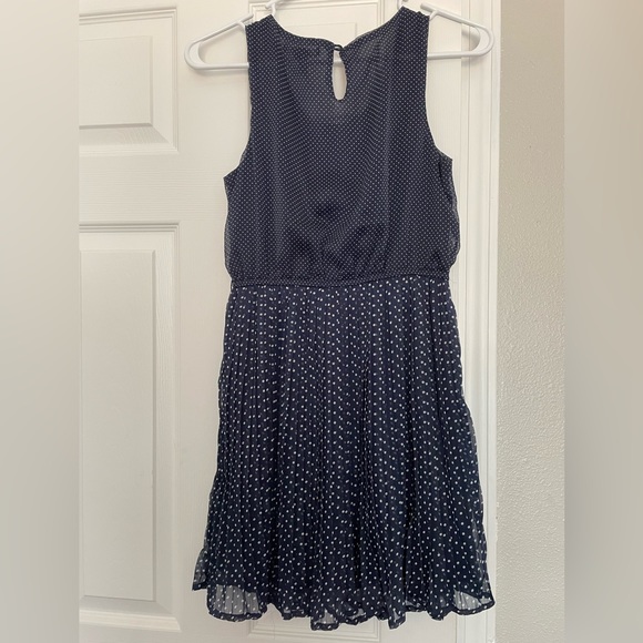 Forever 21 Navy Blue w/ Polka Dot Dress - Picture 2 of 5